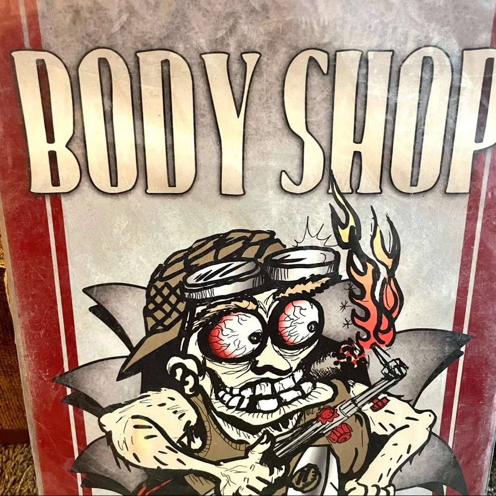 NEW Body Shop Metal Sign